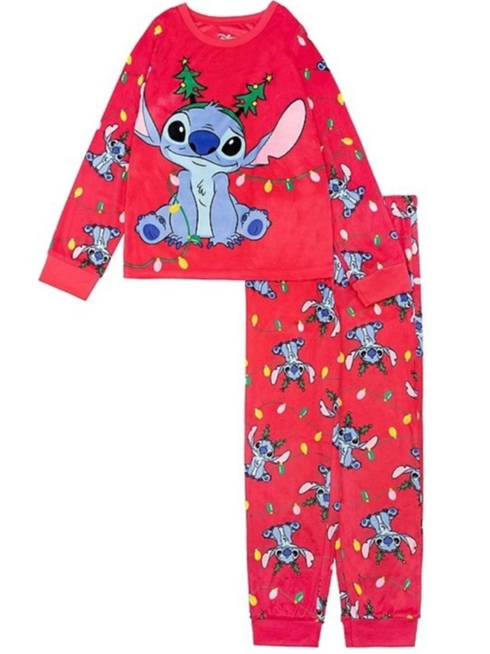 NWT. DISNEY Stitch Holiday Pajama Set